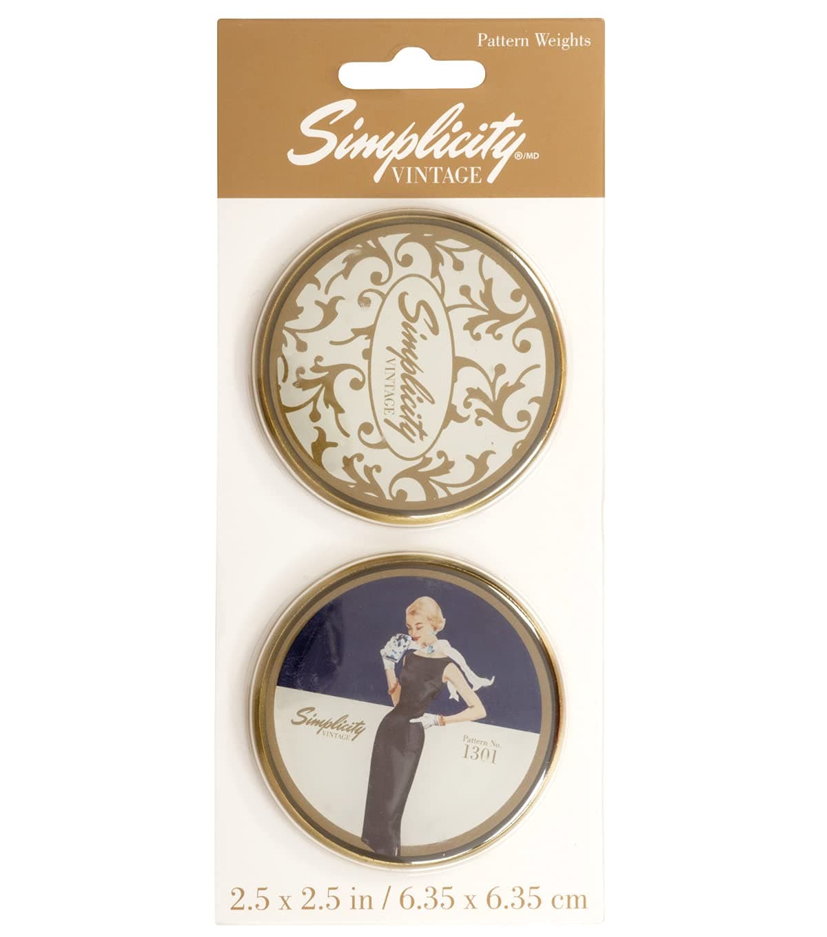 Simplicity Vintage 5075023009 Vintage Fashion Sewing Pattern Weights Pattern Weights 2.5" Diameter Multicolor 2pcs