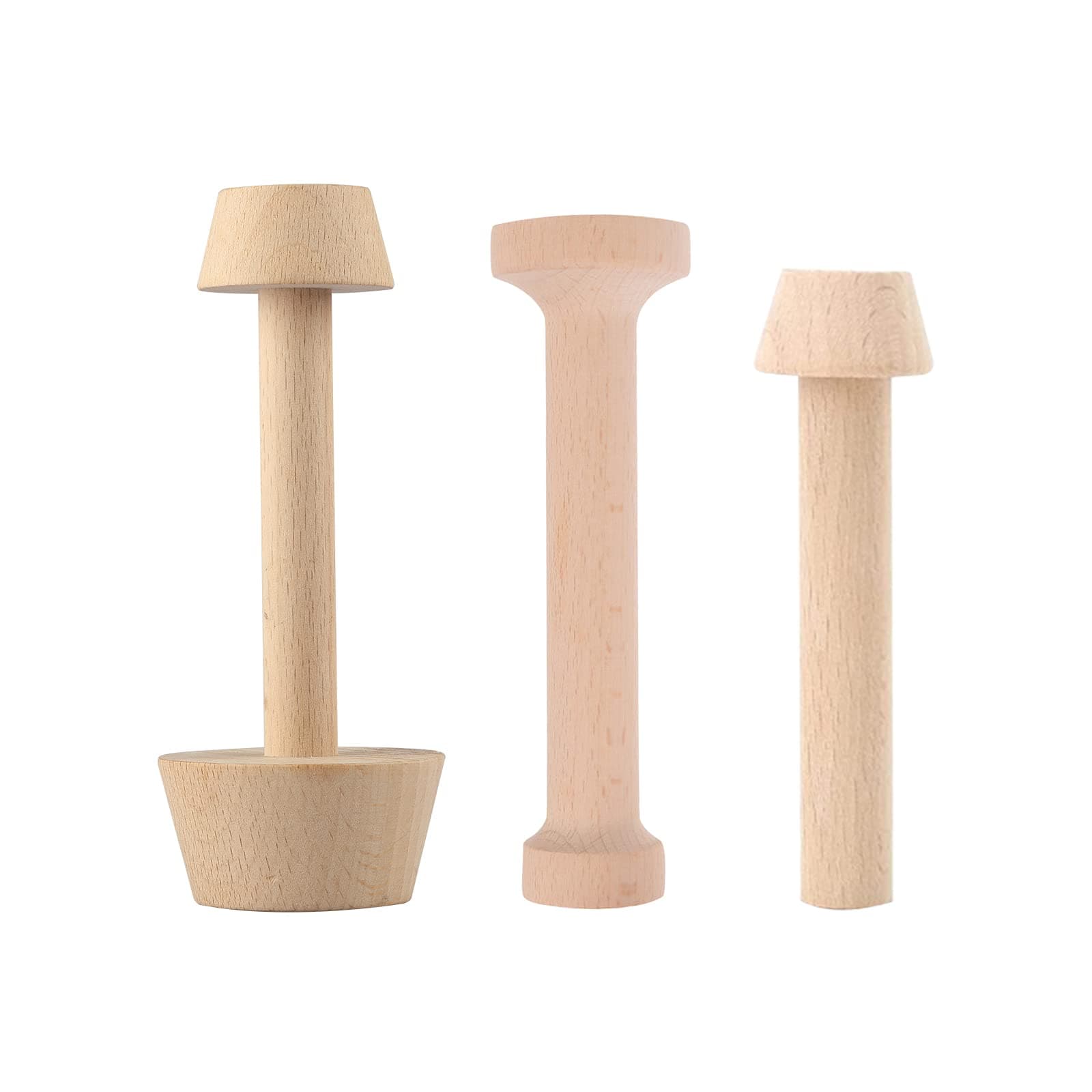 3 Pieces Tart Tamper Wooden Tart Press Tool Wooden Egg Tart Molds Pastry Dough Tamper for Tart Pan Mini Pie Shells Cheesecake Pans Muffin Bakeware Cake
