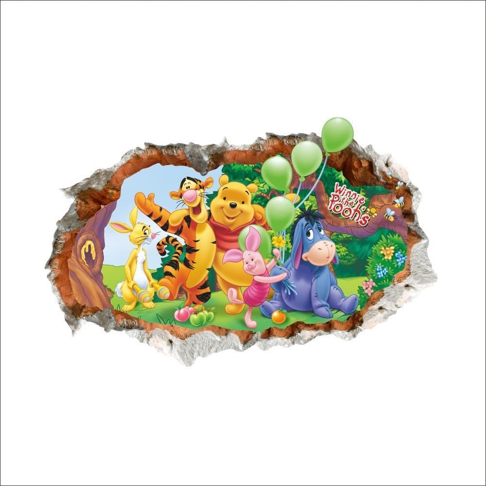 Wall Art Stickers Winnie the Pooh Removable Wall Decor Decals for Kids Boys Girls,20 X 28 Inch
