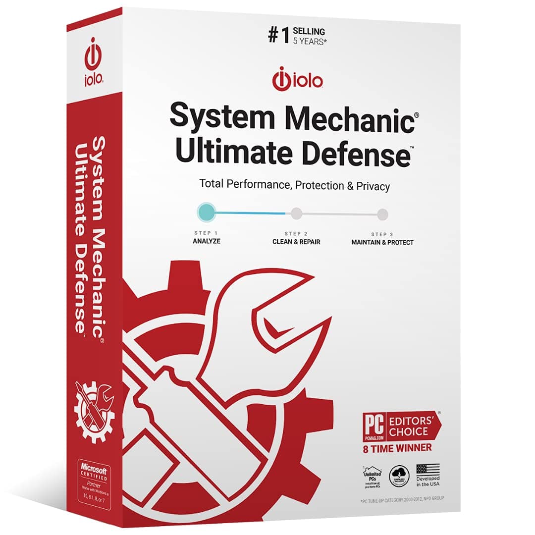 iolo - System Mechanic Ultimate Defense Antivirus Software and Malware, Protection & Privacy