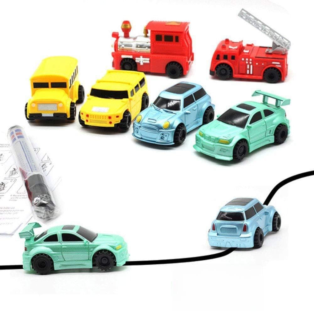 Inductive Toy Truck Tank Car Bus Follow Drawn Line For Pre-school Learning and Children (1 Pcs Car Randomly)