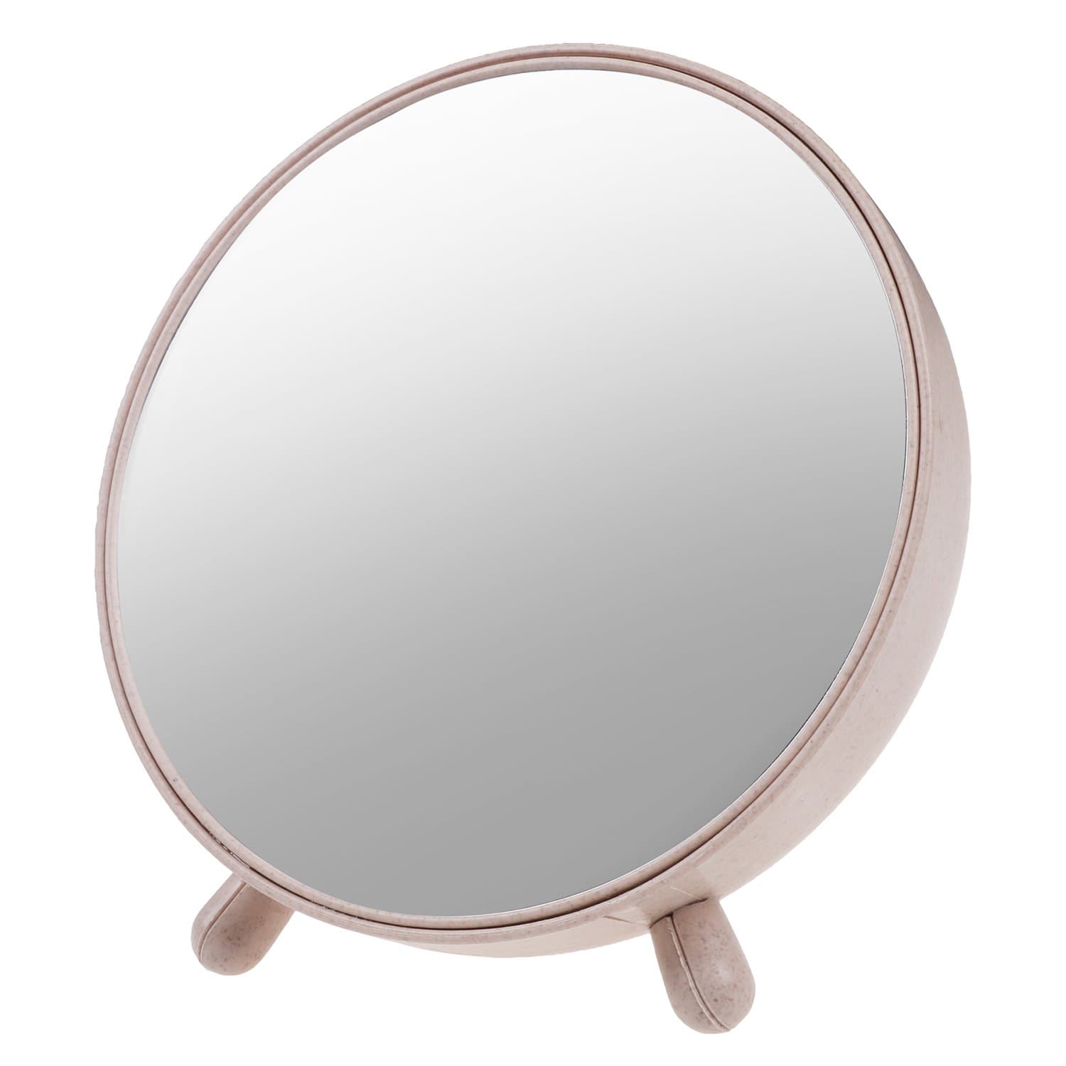 TSACTE Dressing Table Mirror Desktop Mirror Desktop Mirror Plastic Cover with Storage Function Stand (Random Color)