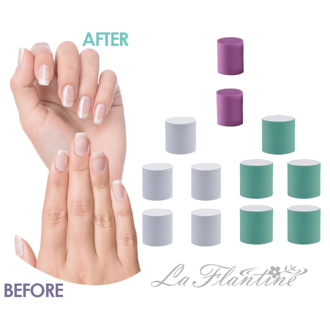 Nail Care System – Electric Manicure/Pedicure Tool. Effortlessly File, Buff and Shine Fingernails, Toenails. Naturally Beautiful Looking Nails. Includes Batteries. Free Pouch (Replacement Roller Pack 12)