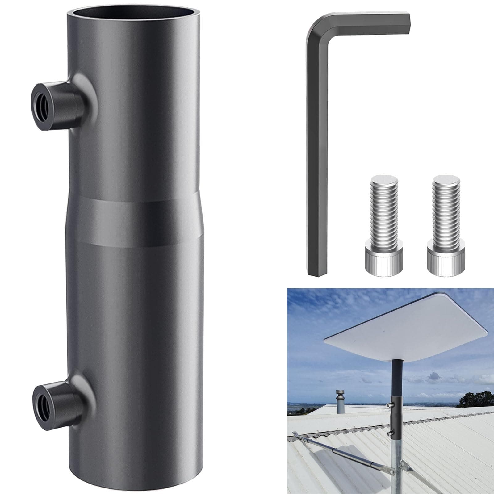 WEIGUZC Starlink Pipe Adapter, Seamlessly Connect Your Starlink V2 Satellite Internet to Existing Infrastructure, Fits up to 1.38" Top Inner Diameter and 1.5" Bottom Inner Diameter