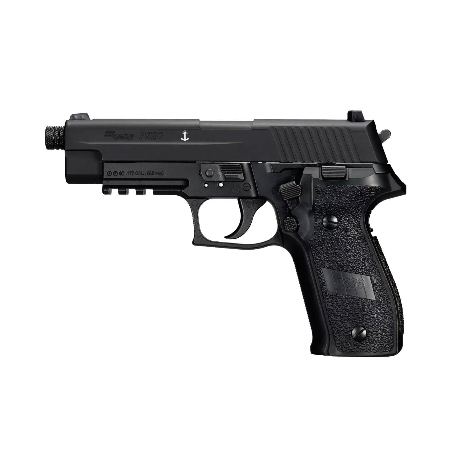P226 MK-25 CO2-Powered .177 Cal Semi-Auto Black Airgun Pellet Pistol with 16rd 8x2 Rotary Magazine