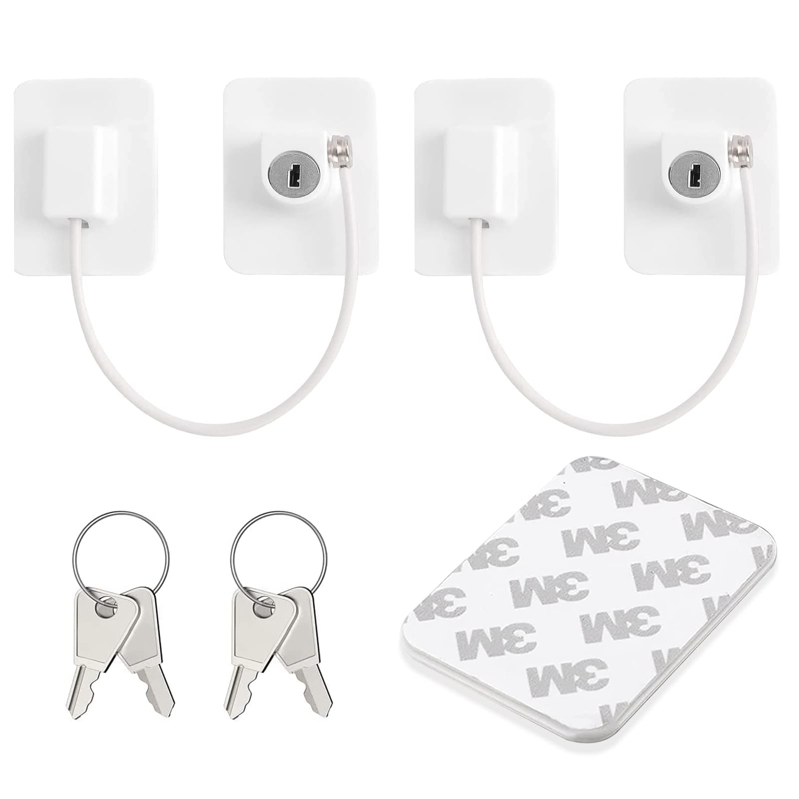 2 Pack Window Restrictor Locks, UPVC Child Baby Security Window Locks Self Adhesive No Drilling Lock Baby Window Restrictor Pet Window Restrictorsn Windows Ventilation Lock.