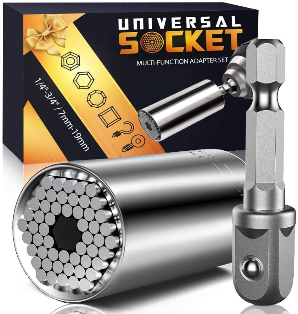 Fathers Day Dad Gifts from Daughter Son Wife Super Universal Socket Tools Gifts for Men, Grip Set with Power Drill Adapter Cool Stuff Gadgets Present Ideas Gifts for Dad Husband Him Grandpa Step Dad