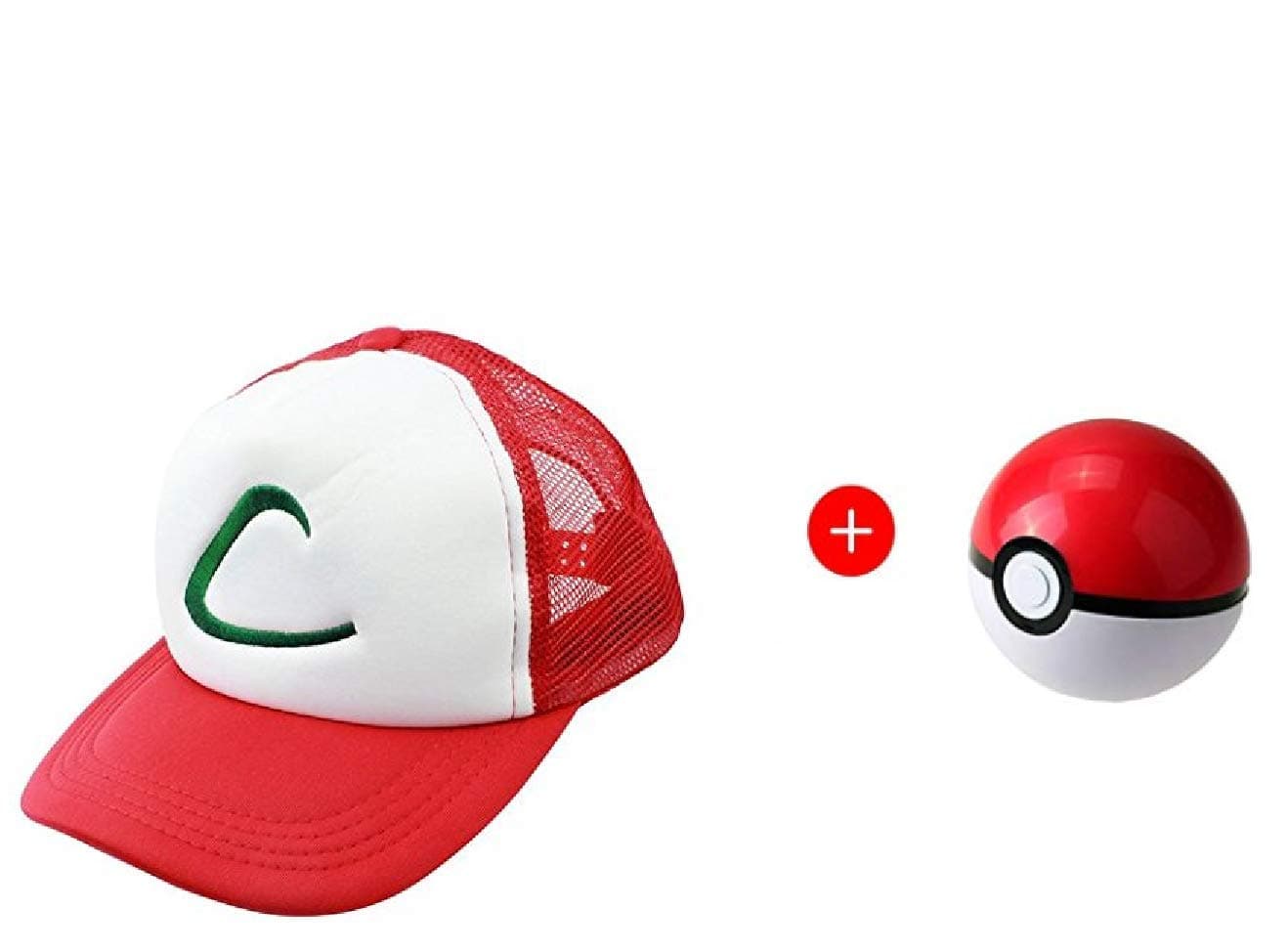 Cosplay Ash Ketchum Hat with One Poke Ball