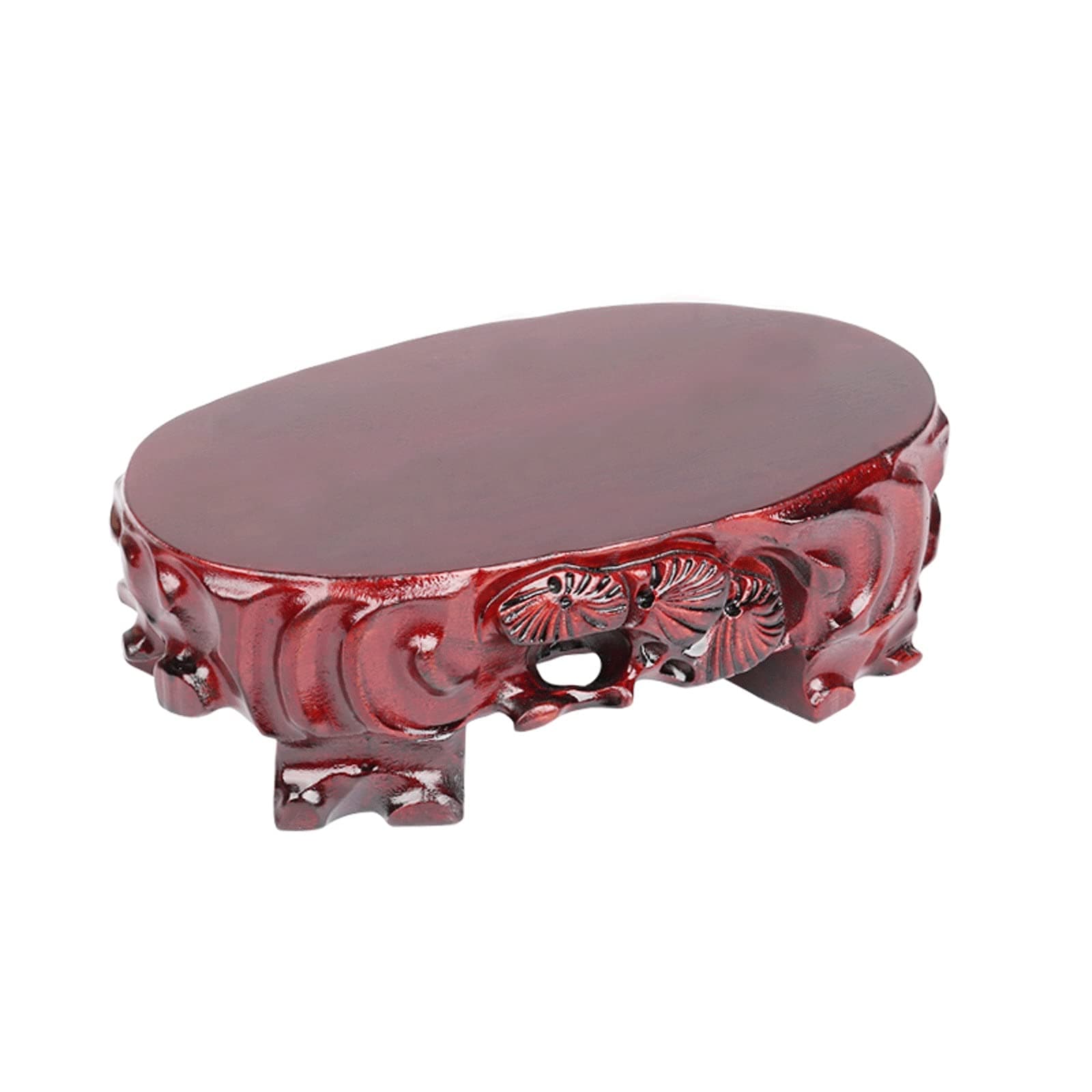 Wooden vase base عرض الشاشة الصينية مصممة يدوية Malas Wood Oriental Vase Stand Accessories Decor/Fish Bowl Stand (2.5 بوصة عالية) Chinese Display Stands (Size : X-Large)