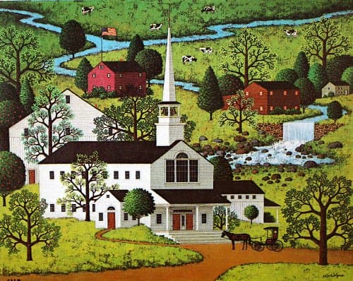 Charles Wysocki - Four Seasons - Summer Art Print 6 x 5 NO LONGER IN PRINT - LAST ONE!!