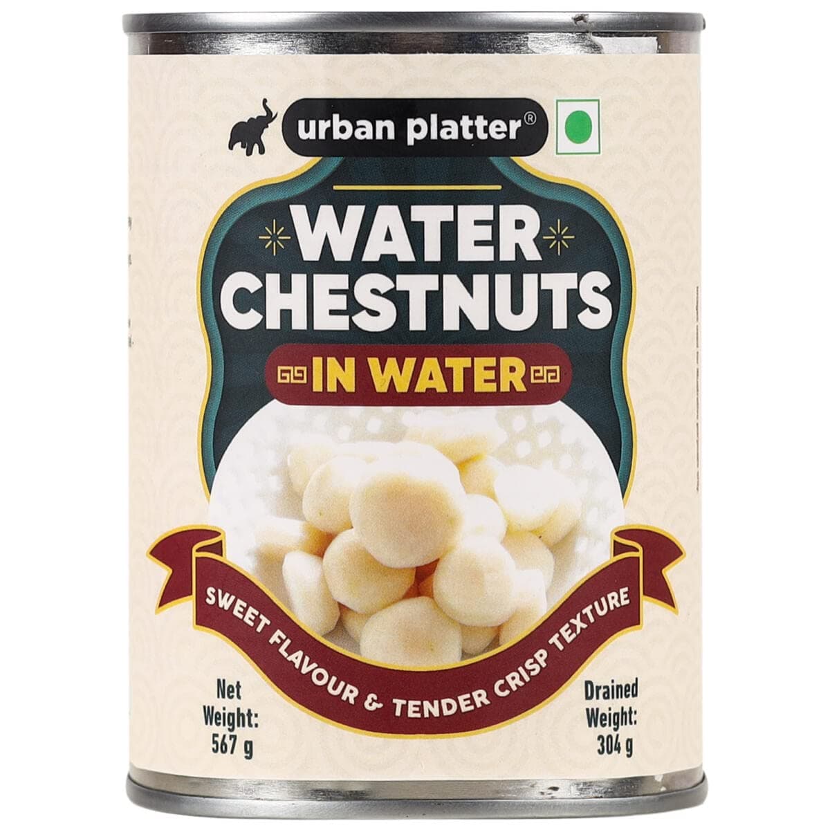 Water Chestnuts in Water, 567g (Drained Weight - 304g, Sweet, Tender, Ideal for Stir-Fries, Asian Dishes)