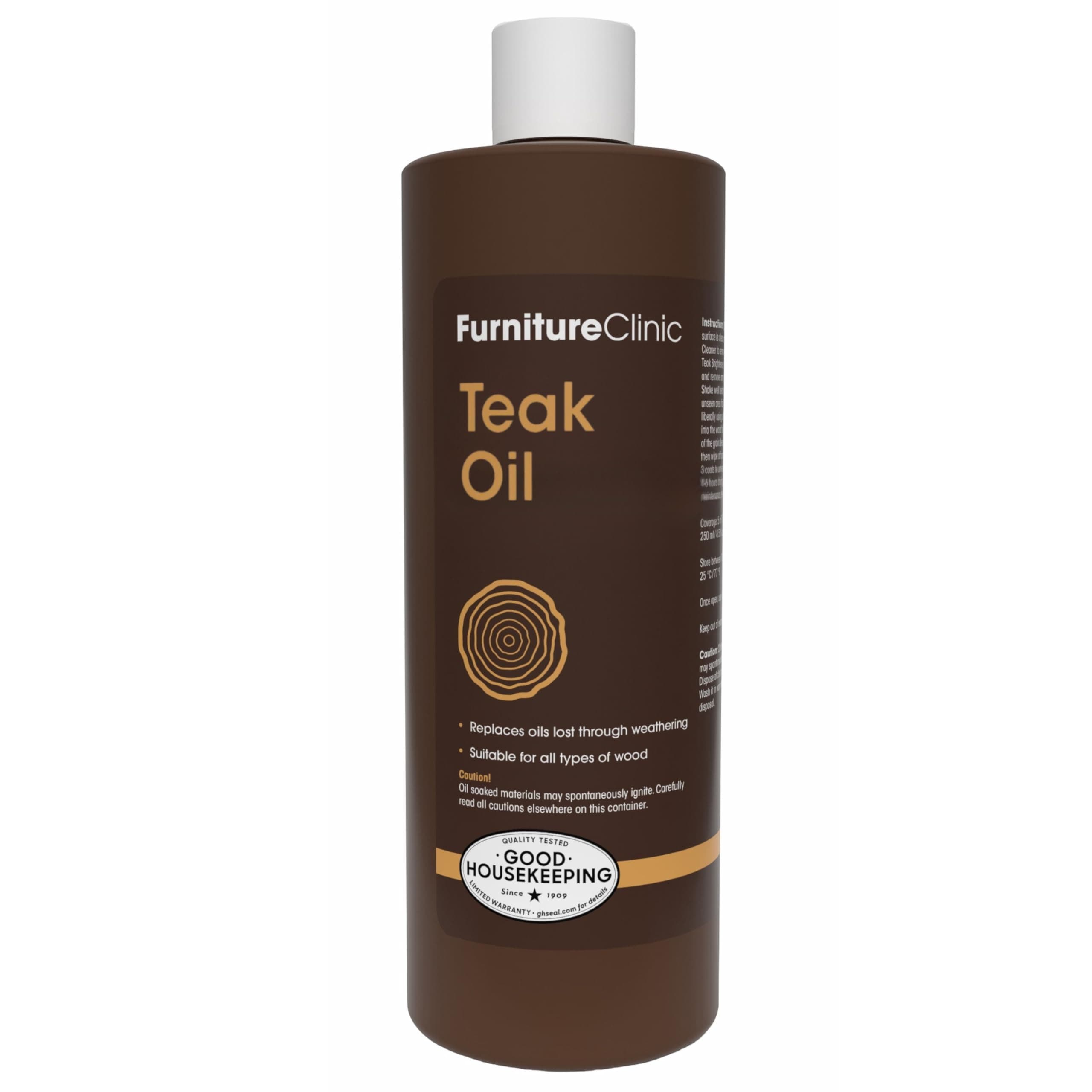 Teak Oil - Outdoor Wood Oil Protects Garden Furniture - Restores Wood & Prevents Drying & Deterioration - Quick Drying - Natural Matt Finish - 500ml