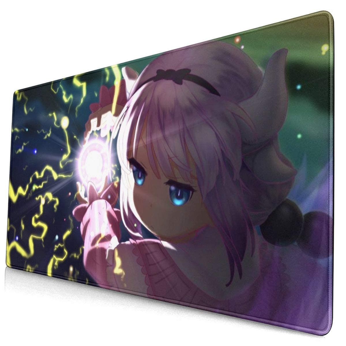 Anime Miss Kobayashi Dragon Maid Kanna Kamui 15.8x29.5 in Large Gaming Mouse Pad Desk Mat Long Non-Slip Rubber Stitched Edges