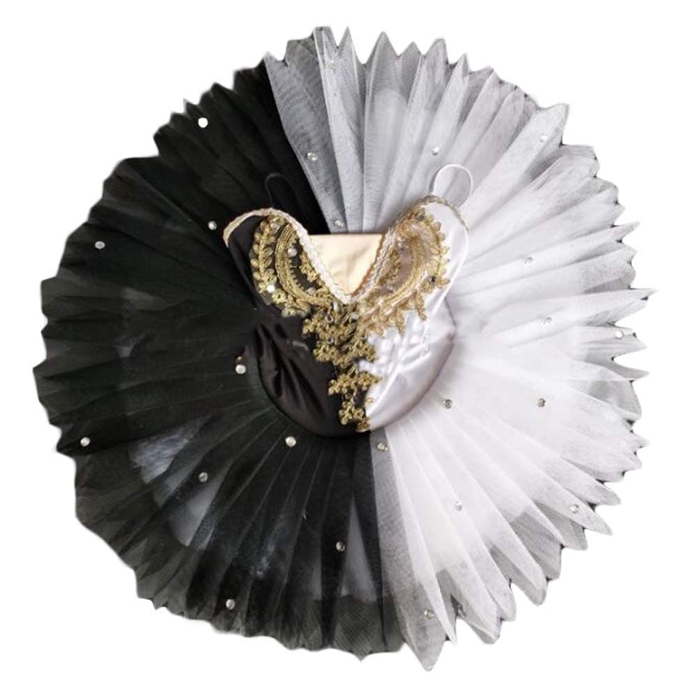 Panda Legends Kids Ballet Dance Black and White Swan Dance Costumes Girls Ballet Dress Tutu Skirt