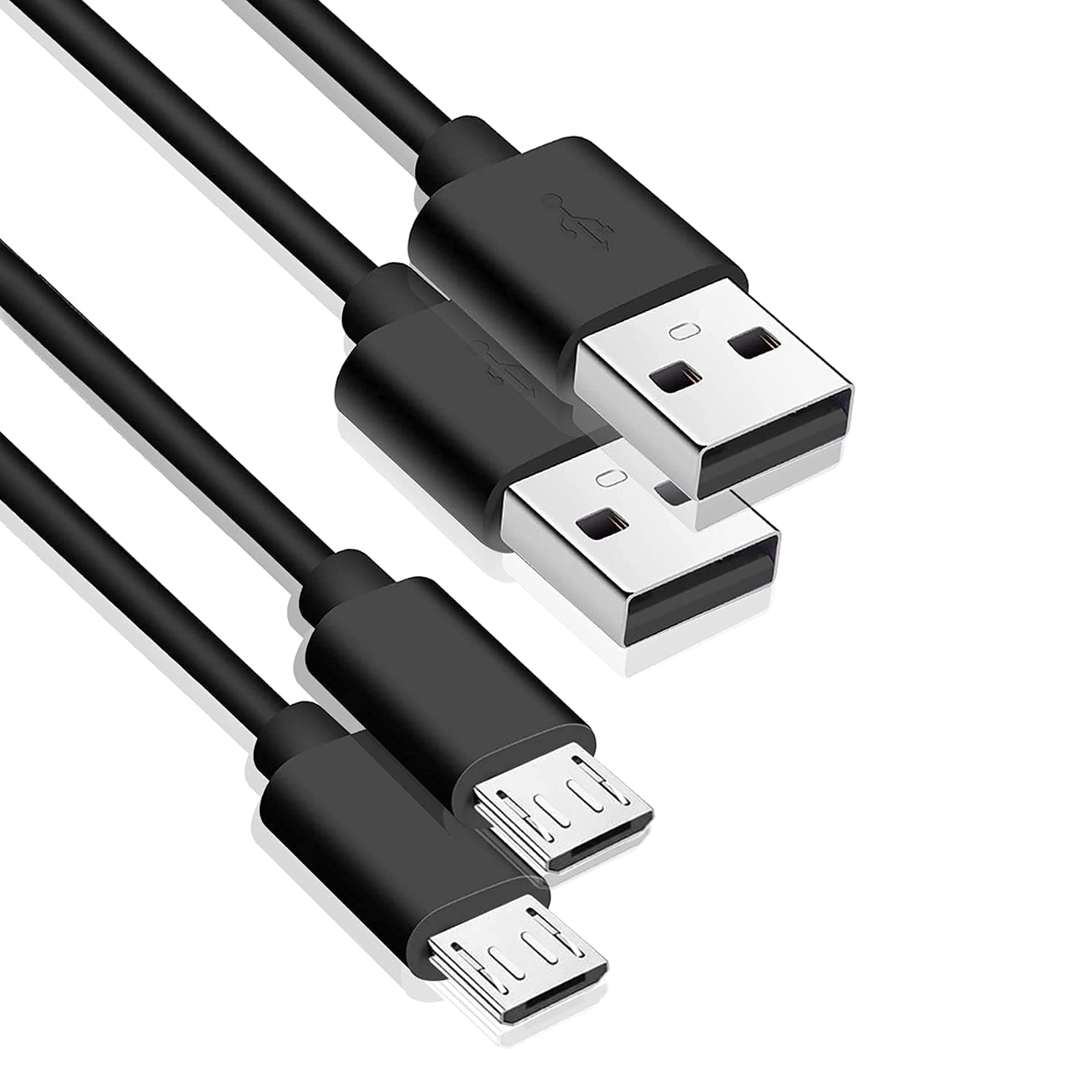 ( Pack of 2) Fast Charging & Data Sync Cable For Vodafone 845 USB Cable Original Data Cable Micro USB Fast Charging Cable Sync Cable Quick Charge Cable Speed Upto 3.1Amp High Speed Data Transfer Cable V8 Cable with 1.2m (3.9 ft.) - Black