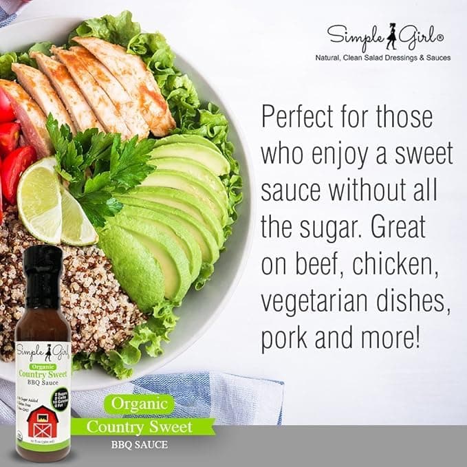 Organic BBQ Sauce - Carolina, Country Sweet, Southern Blend - Organic, Gluten Free, Vegan, Paleo, Keto, Diet Friendly - 12oz 3 Pack