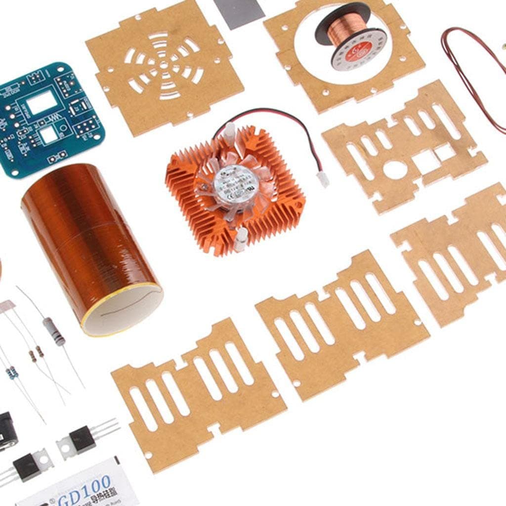 Trendy Retail® Mini SSTC Rotating Music Table Tesla Coil DIY Kit with Arc Light from a Distance Assembled