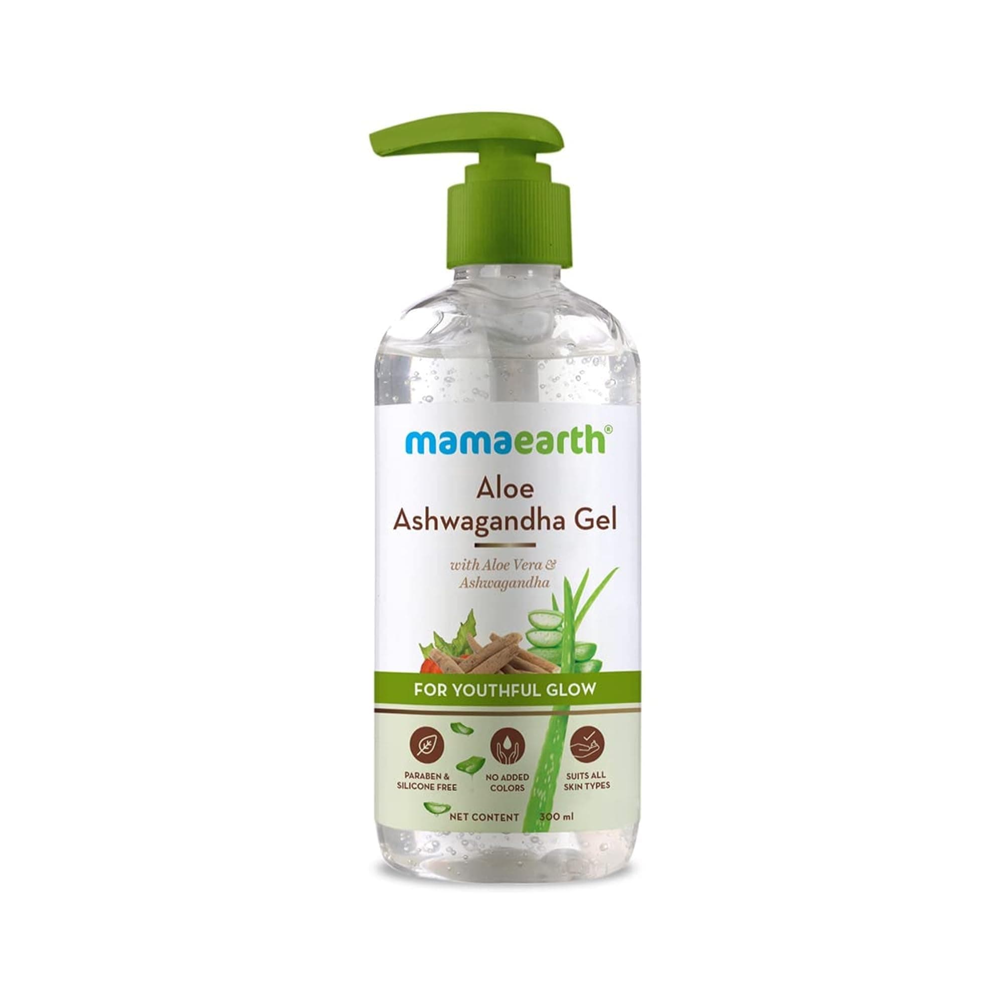 Aloe Ashwagandha Gel, for face, with Aloe Vera & Ashwagandha for a Youthful Glow - 300 ml