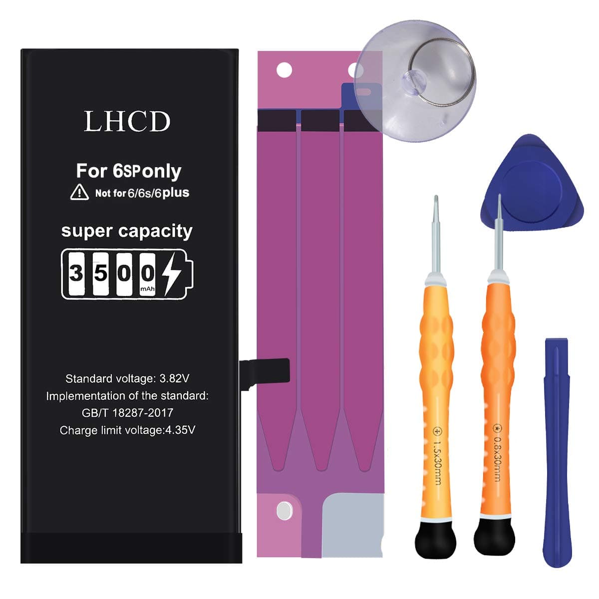 LHCD New Battery for iPhone 6s Plus, 3500mAh High Capacity Li-ion Replacement Battery, Professional Full Set Repair Tool Kits and Instruction -[2 Year Warranty]