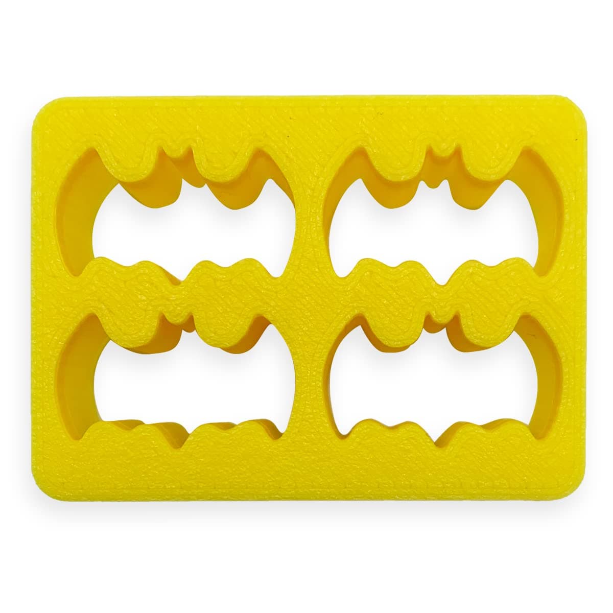 Emochies Mini Bat Shape Cookie Cutter, Yellow Batman, Multi 4 Molds in 1, Dough Fondant Bat Shape For Baking Biscuits, Crackers, and Pet Treats, Yellow Bat