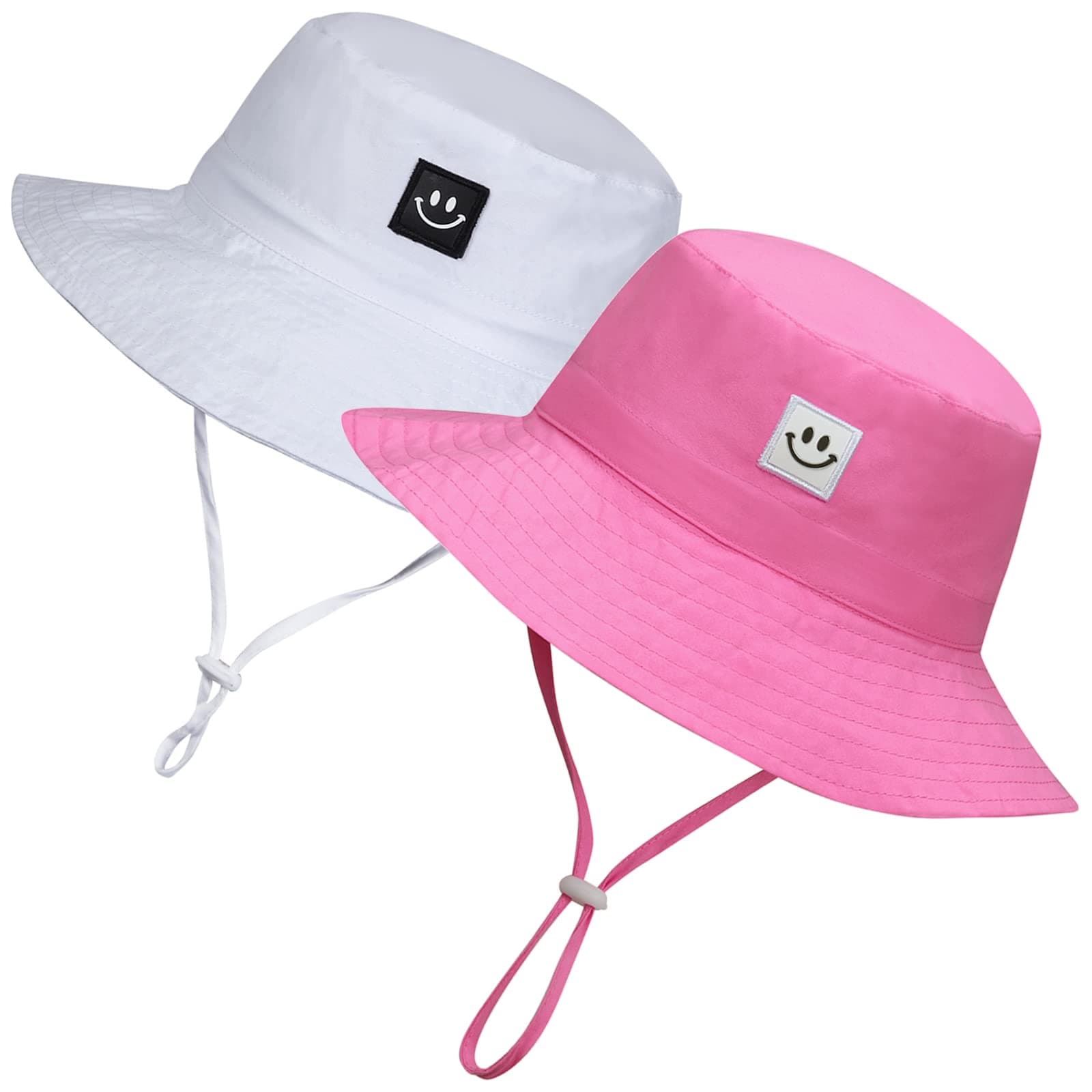 MaxNovaBaby Sun Hat Smile Face UPF 50+ Toddler Bucket Hat for Boys Girls 0-7 Years