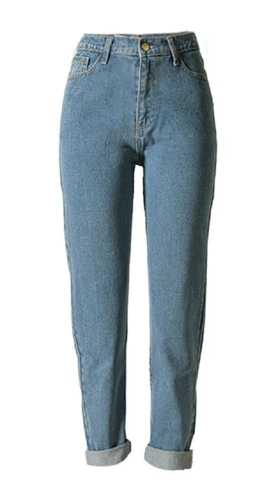 Women's Jeans Stretch Straight-Leg Boyfriend Denim Pants