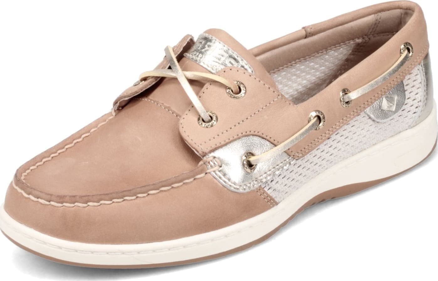 Women's, Bluefish 2 Eye Boat Shoe Linen Gold 6.5 W