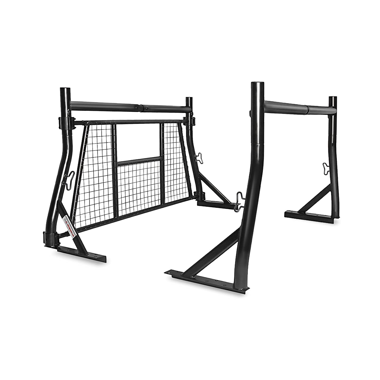 AA-Racks Model X35-W 800 LB Capactiy Extendable Pick-up Truck Rack with Protective Screen Set (Black)