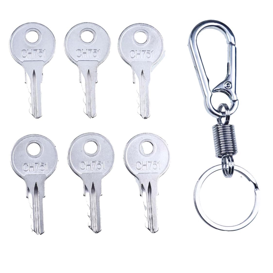 ZTUOAUMA 6X Keys CH751 751 Replacement Keys Universal Fitment for RV Compartments Campers Cabinet Door Hatch Locks Carts T-Handles Pickup Shells Tool Boxes Trash Laundry Chutes Sprinkler Controllers