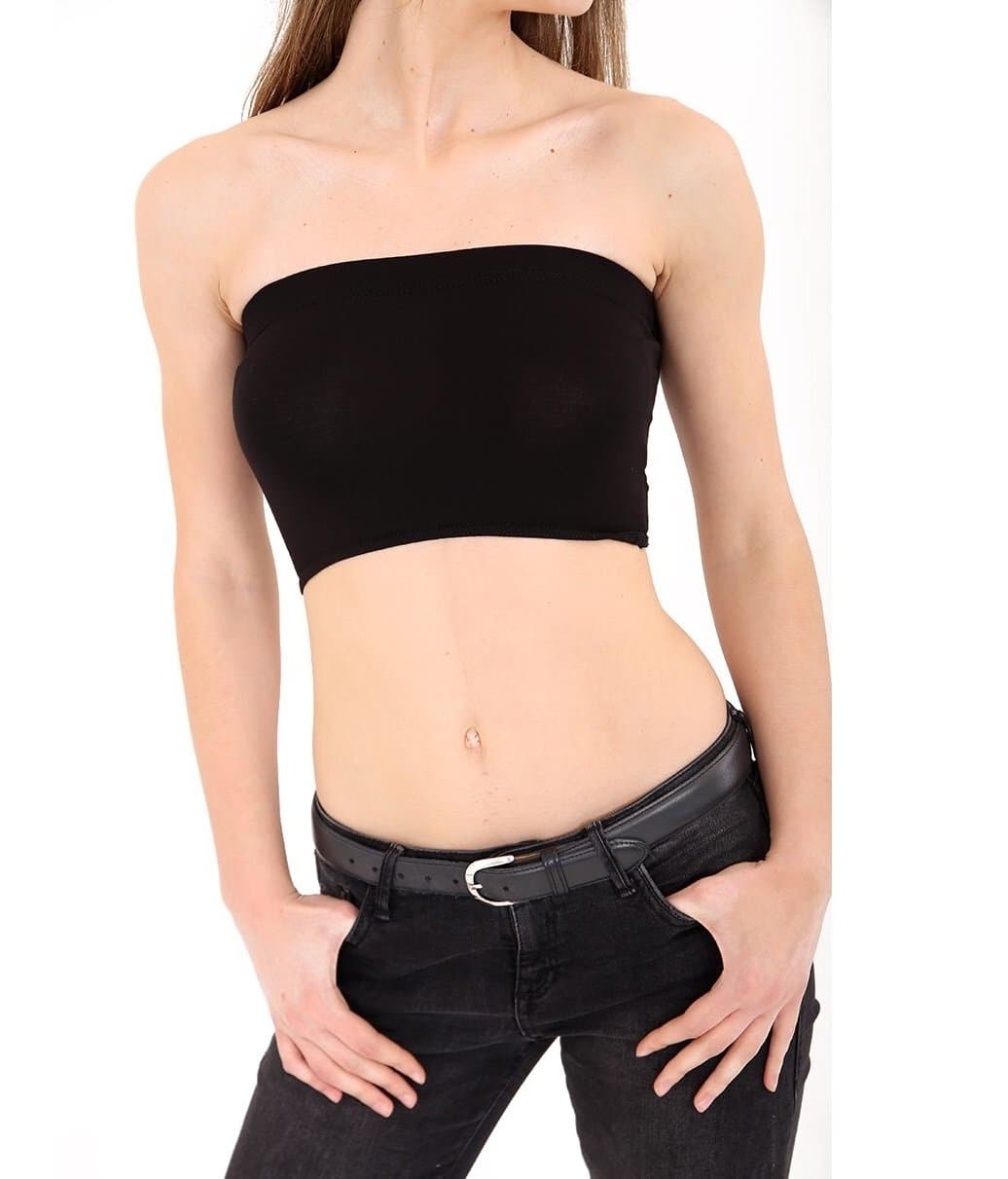 Love Celeb LookLadies Women Girls Boob Tube Bandeau Crop Vest Top Bra Summer Mini Shirt