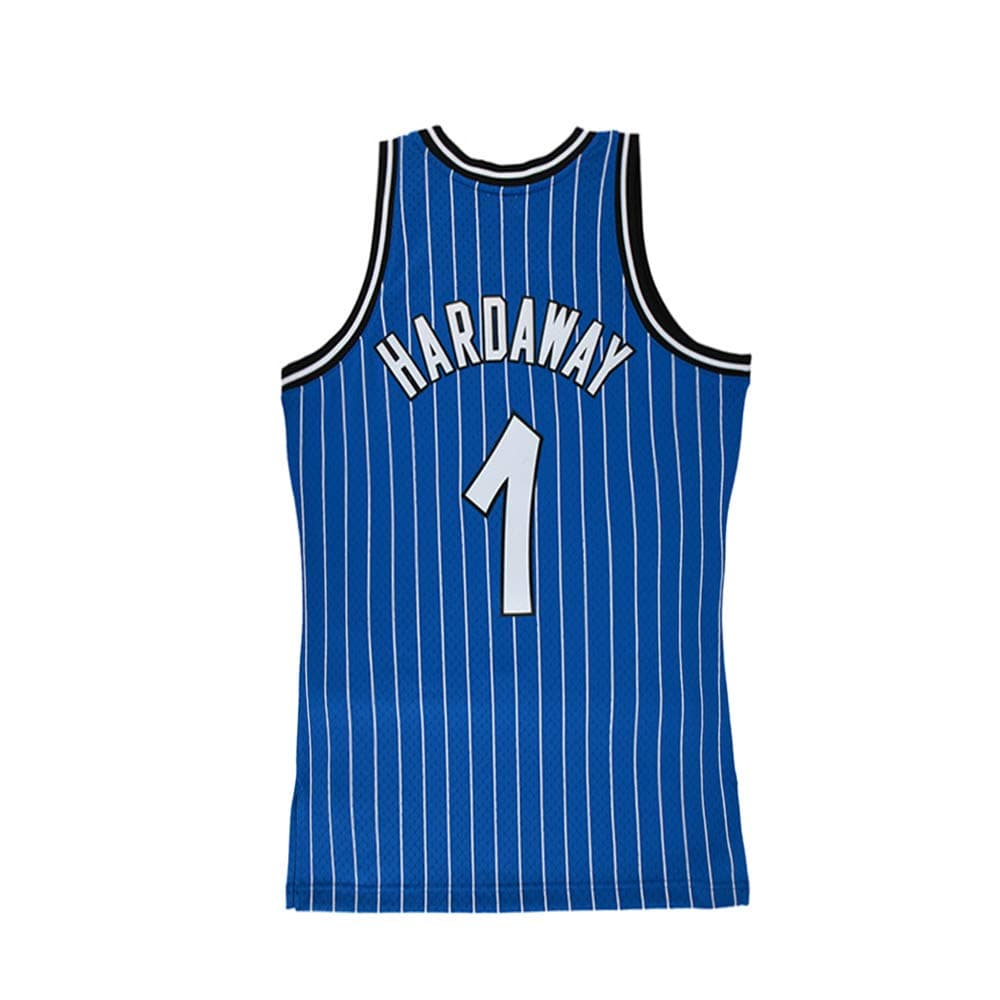 Mens Hardaway Jersey #1 Penny Anfernee Orlando Adult Basketball Stripe Sizes Blue (Blue, Medium)