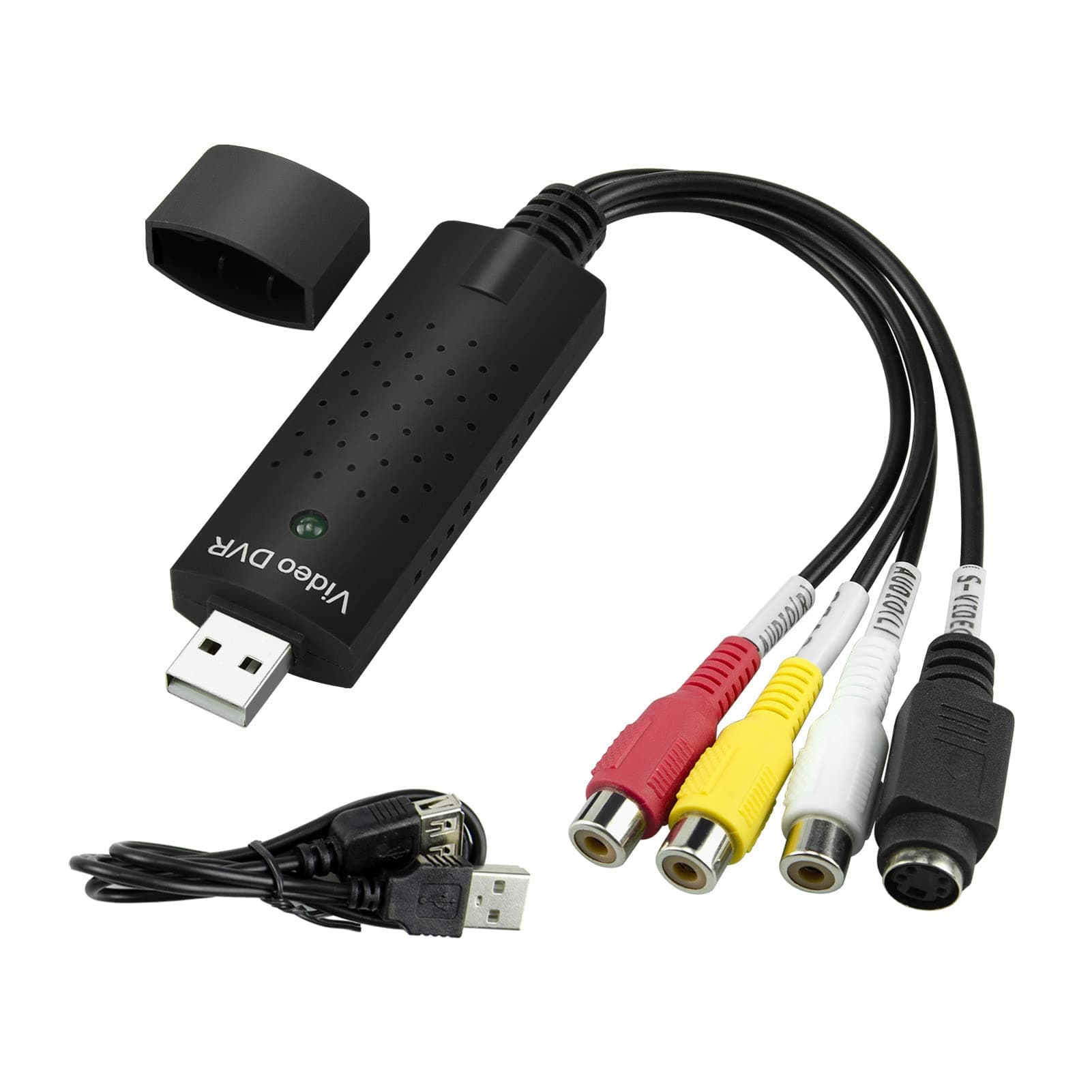 The VHS to Digital Converter USB 2.0 Video Converter Audio Capture Card VHS Box VHS VCR TV to Digital Converter Support Win 2000/Win Xp/Win Vista/Win 7/Win 8/ Win 10/ Mac