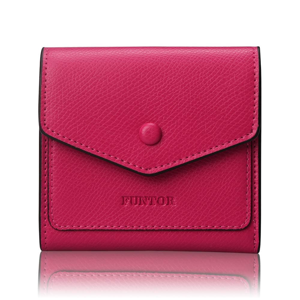 FT FUNTOR Small Leather Wallet for Women, Ladies Mini Wallet RFID Blocking Wallet for Women