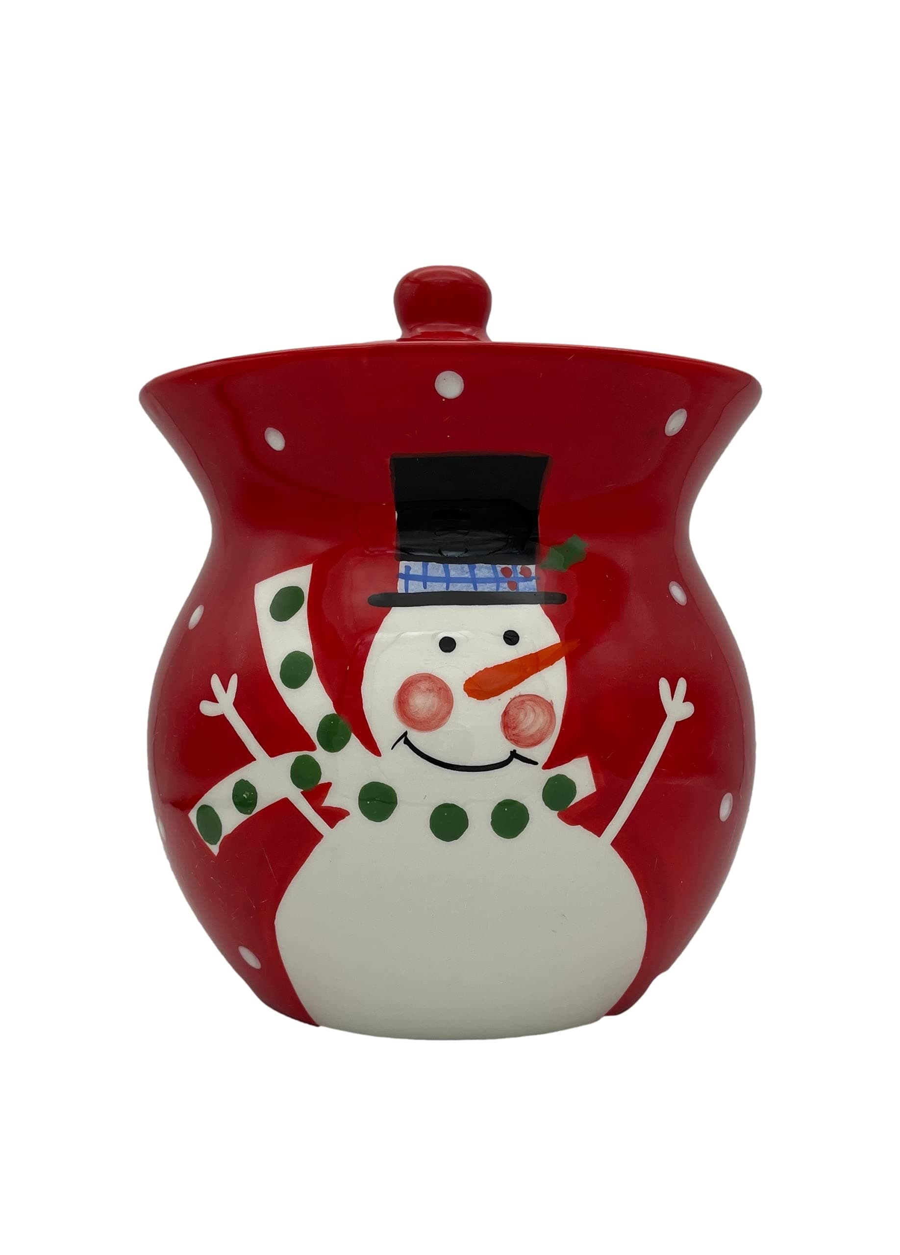Koyrau SALE! Christmas Snowman, Hand Painted Ceramic Cookie Jar, 87276 By ACK