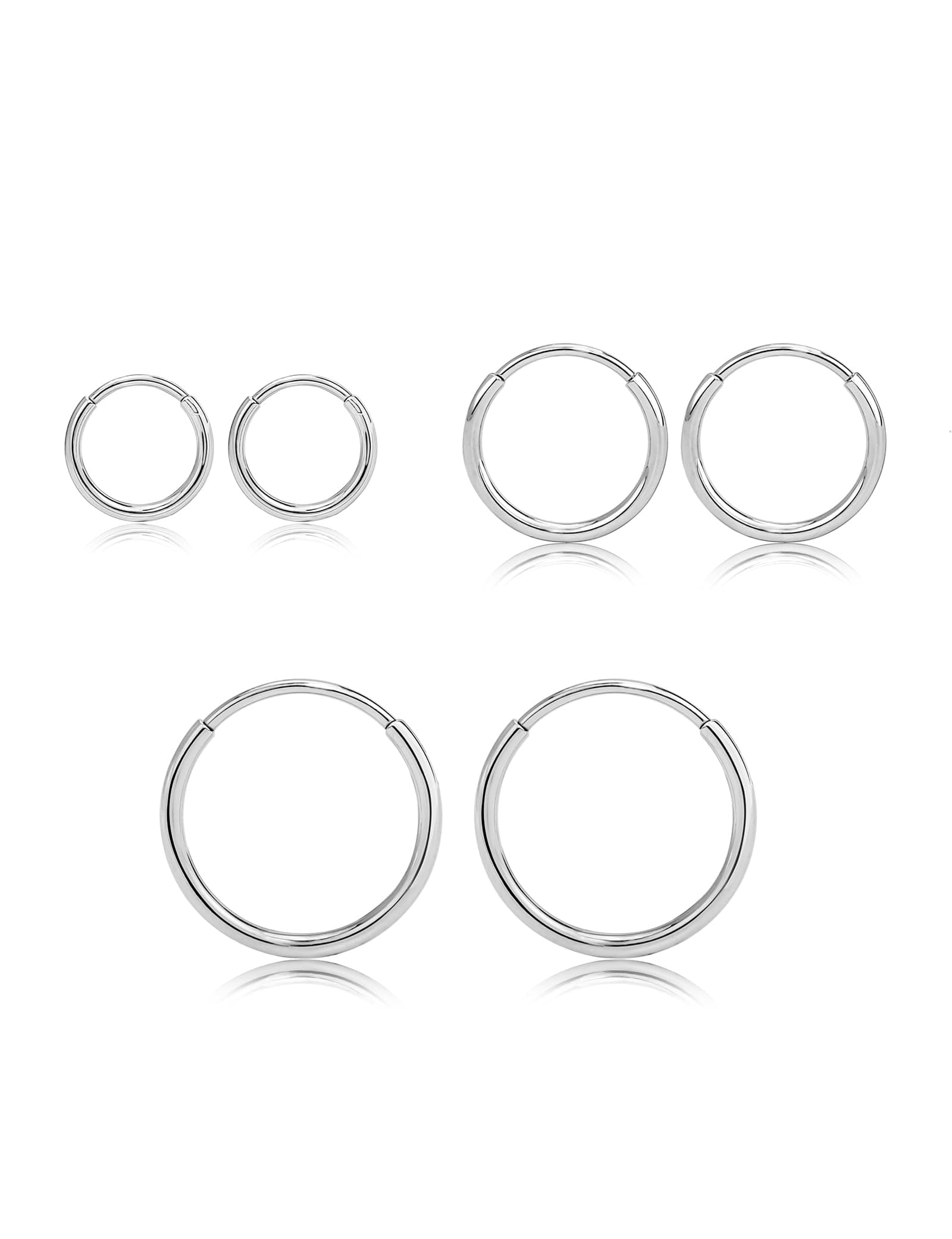 G23 Titanium Slim Huggie Hoop Earrings, Hypoallergenic F136 Implant Grade Pure Titanium for Women Sensitive Ears