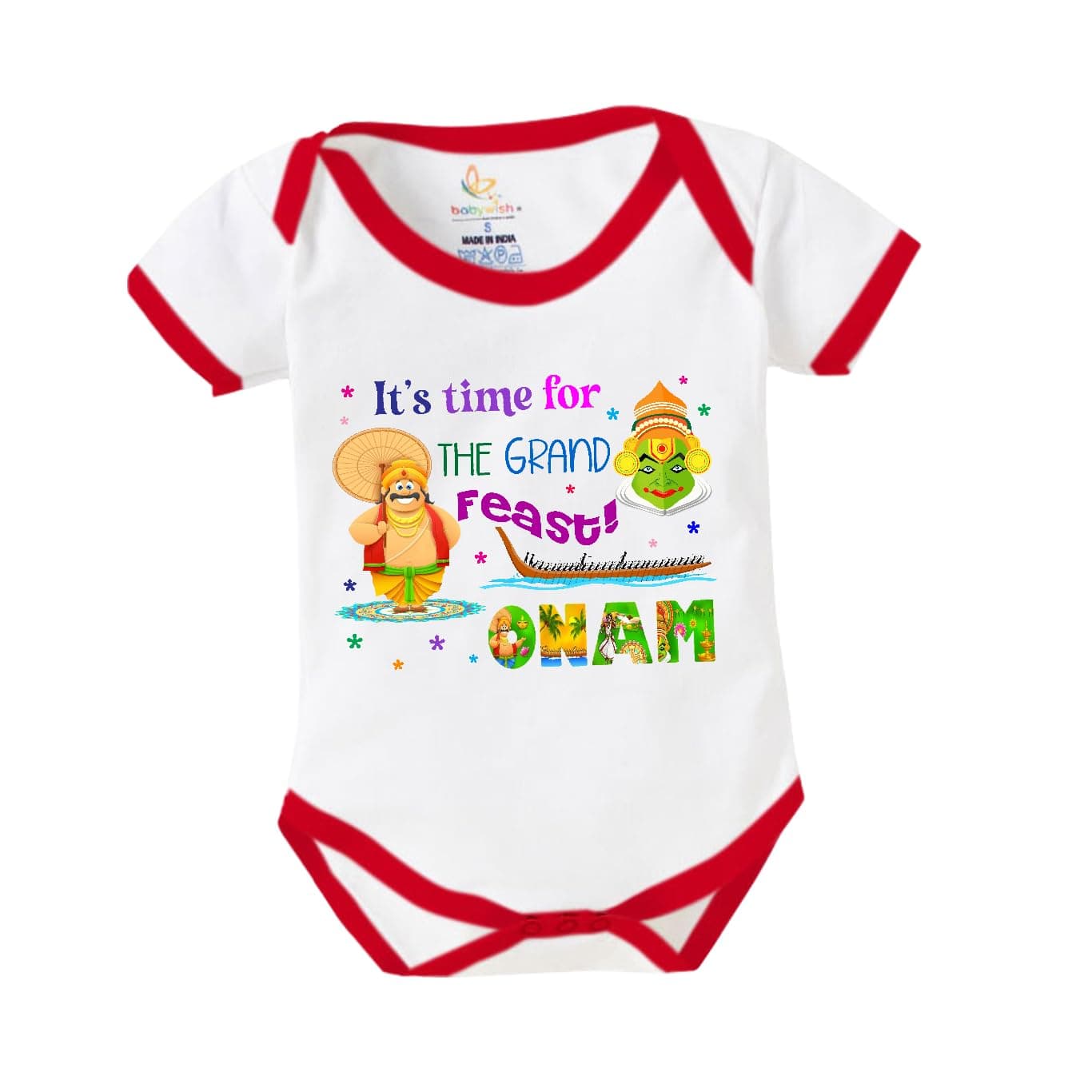 baby wish Onam Romper for Kids Onam Bodysuit Brother Sister Matching dress my 1stOnam gift Half Sleeve Unisex Romper Onam is feeling festival in my Life