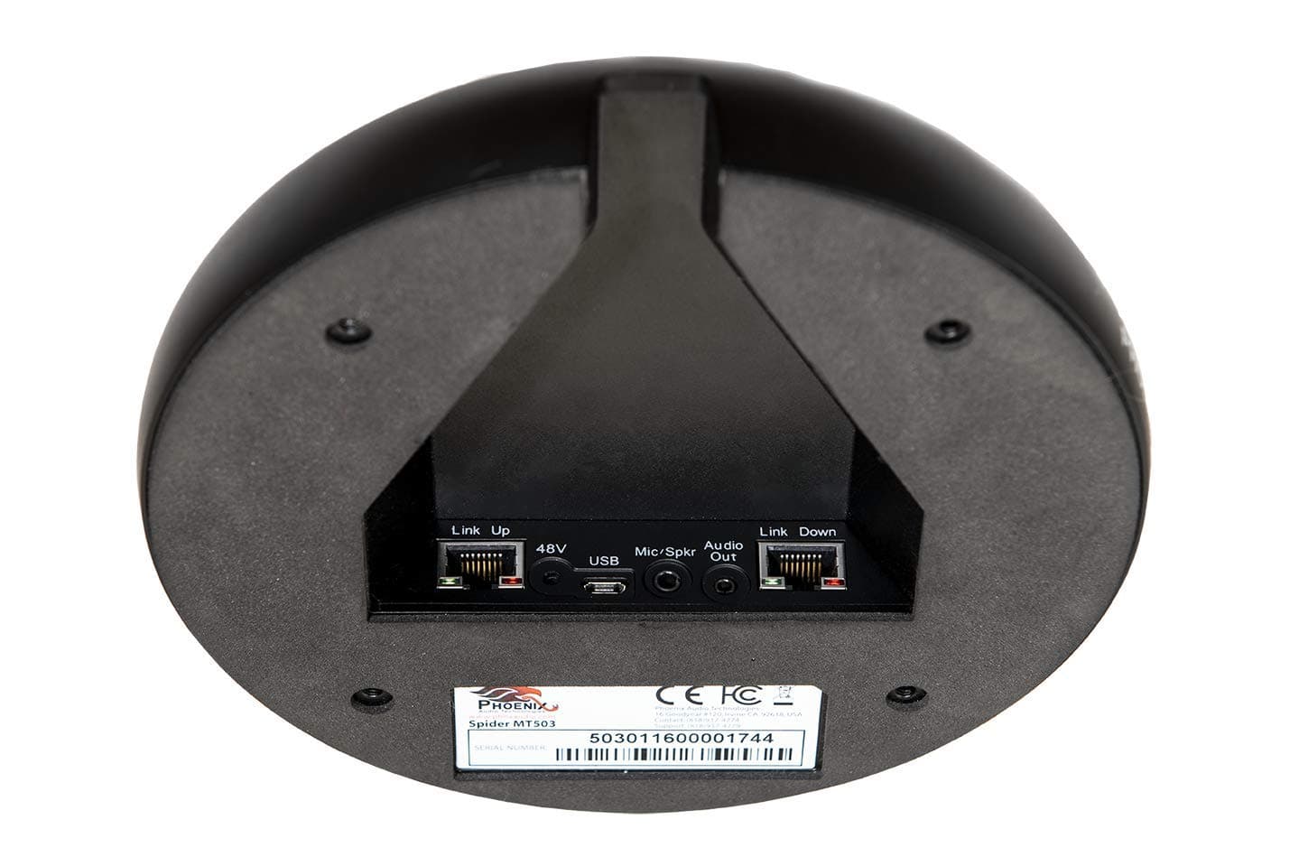 Phoenix Spider MT503 - USB Speakerphone - Tabletop or Ceiling Mountable - 360º 16sqft of Coverage, Daisychain 15 Units. Zoom Rooms, Huddle, Conference