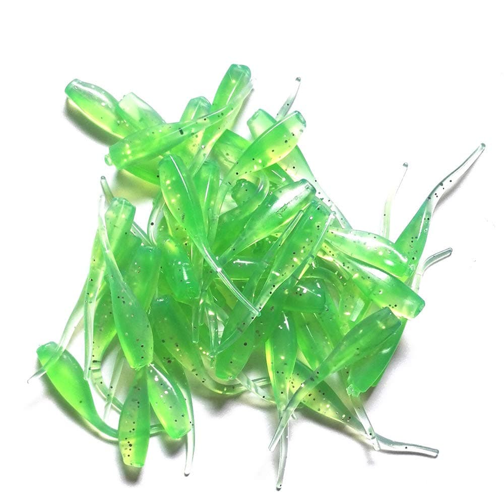 Colorful Sexy Tail Shad Soft Bait for Freshwater Fishing Lures,Suitable for All Kinds of Rigs(PVC/1.97inch/0.04oz/50pcs of Package/5 Colors Options)