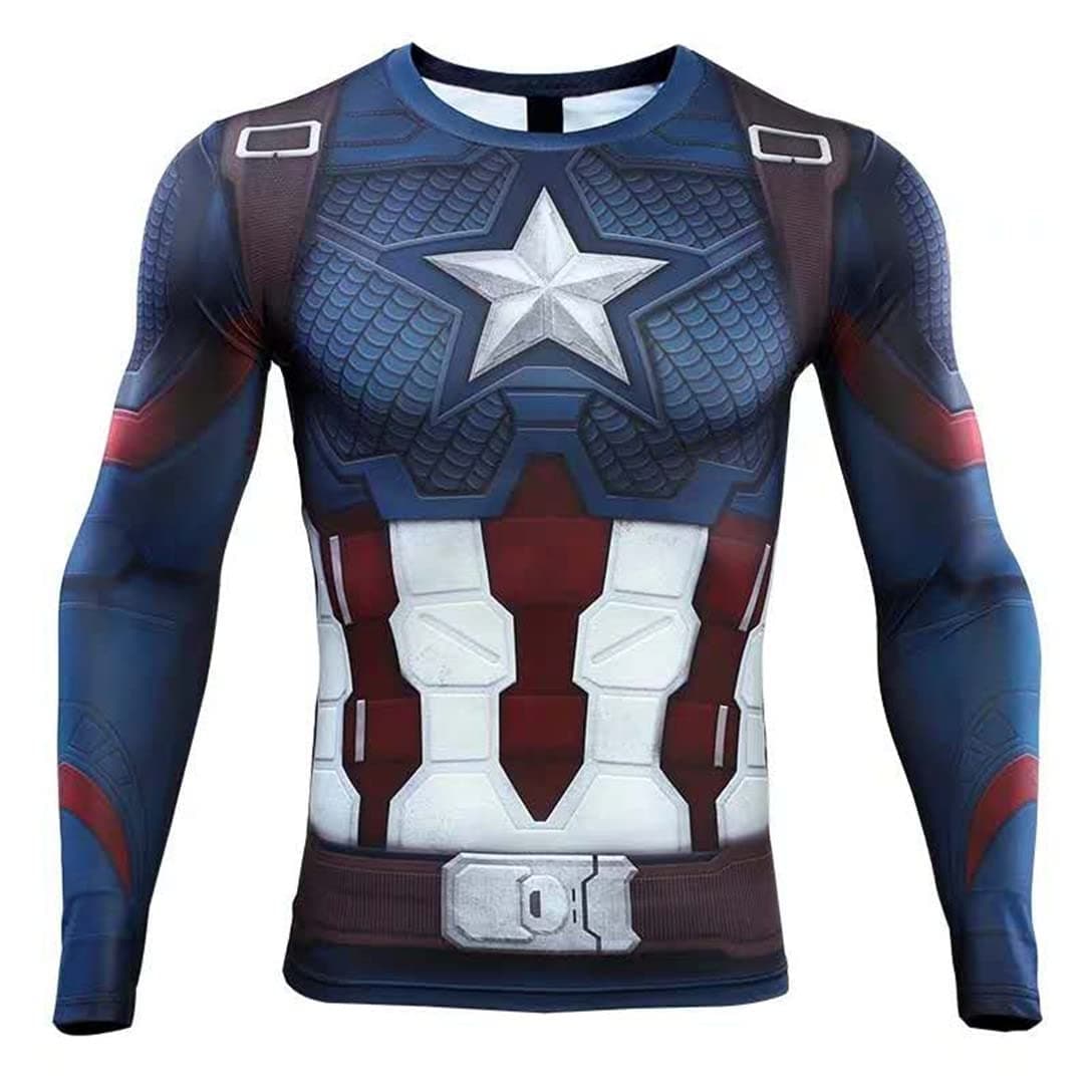 3D Super Hero Close-Fitting Quick-Drying Elastic Sport Cosplay T-Shirt