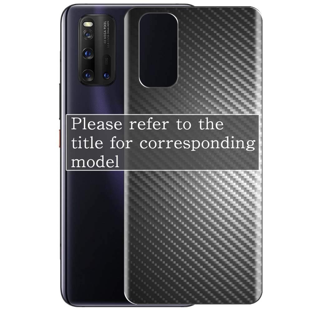 Vaxson 2-Pack Back Protector Film, compatible with COWON iAUDIO 9+ i9+-32G-BK, Black Carbon Fiber Guard Cover Skin [Not Tempered Glass/Not Front Screen Protectors]