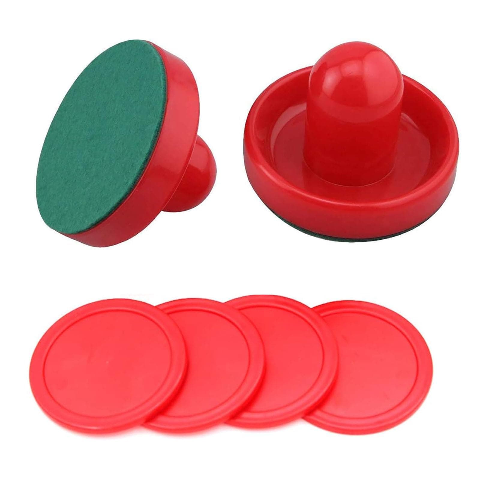 Air Hockey, Air Hockey Table, Air Hockey Pushers, Air Hockey Pucks, Air Hockey Table for Kids, for Game Tables, Accessories, Equipment (2 Striker, 4 Puck Pack)