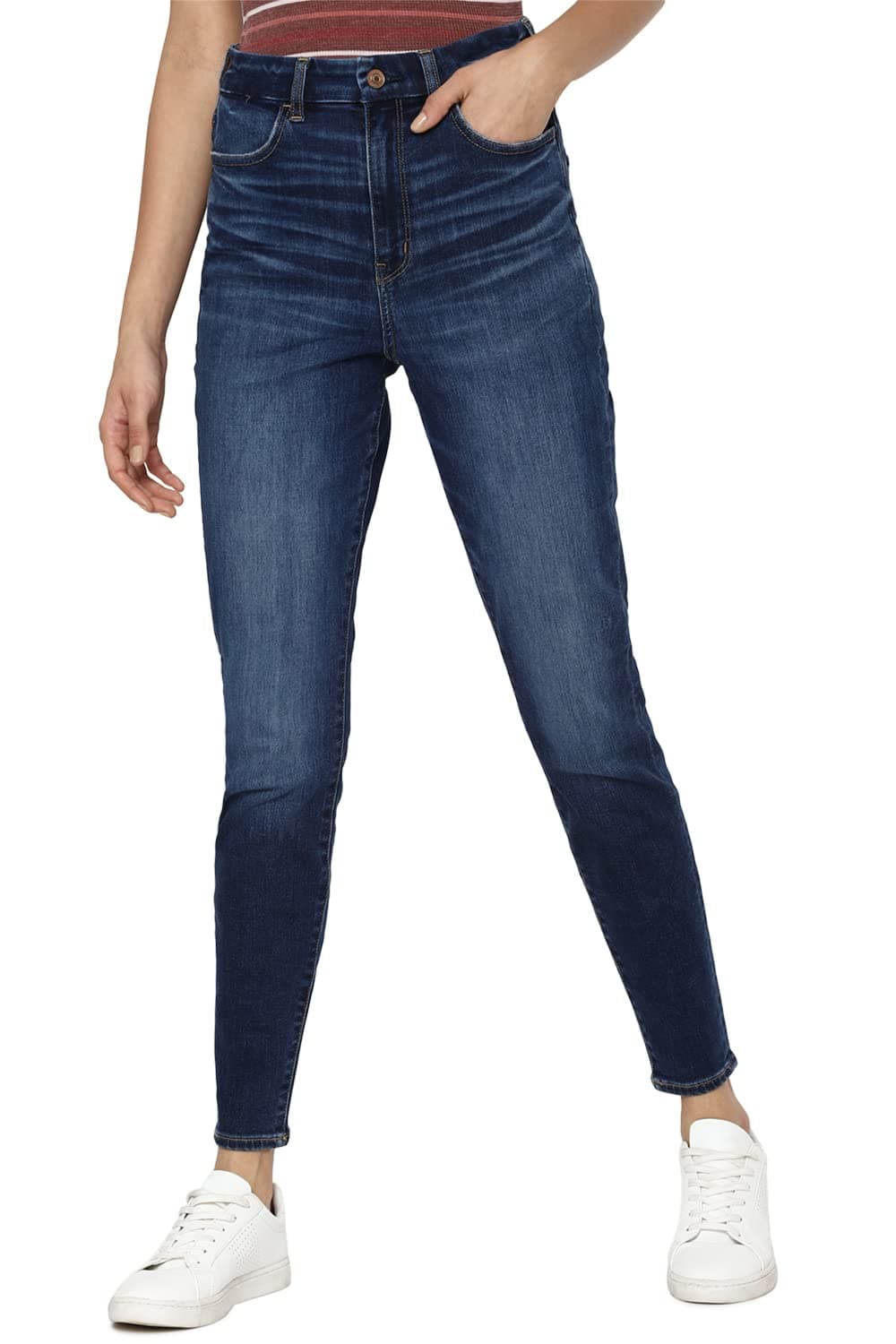 American Eagle Outfitters Ne(x) t Level Curvy Super High-Waisted Jegging Blue