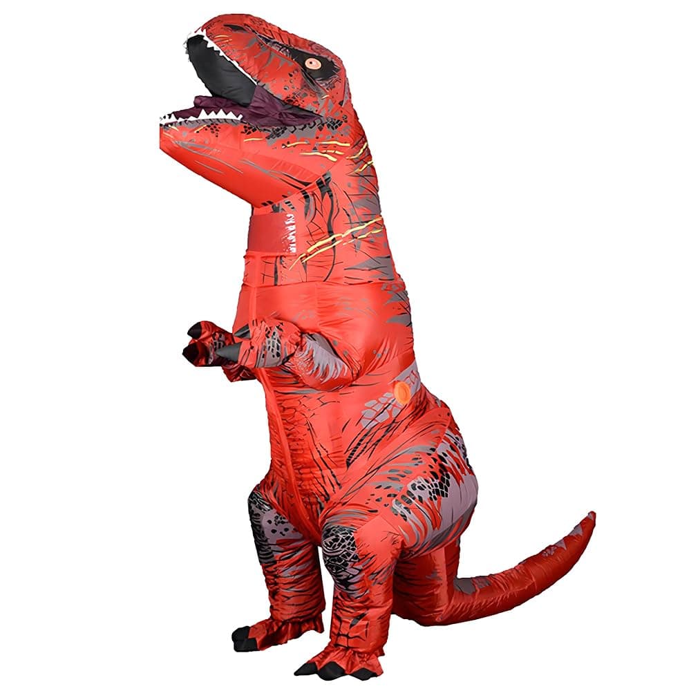 Inflatable Dinosaur Costume for Adult Blow up T-rex Costume Funny Dino Halloween Party Fancy Dress Outfit
