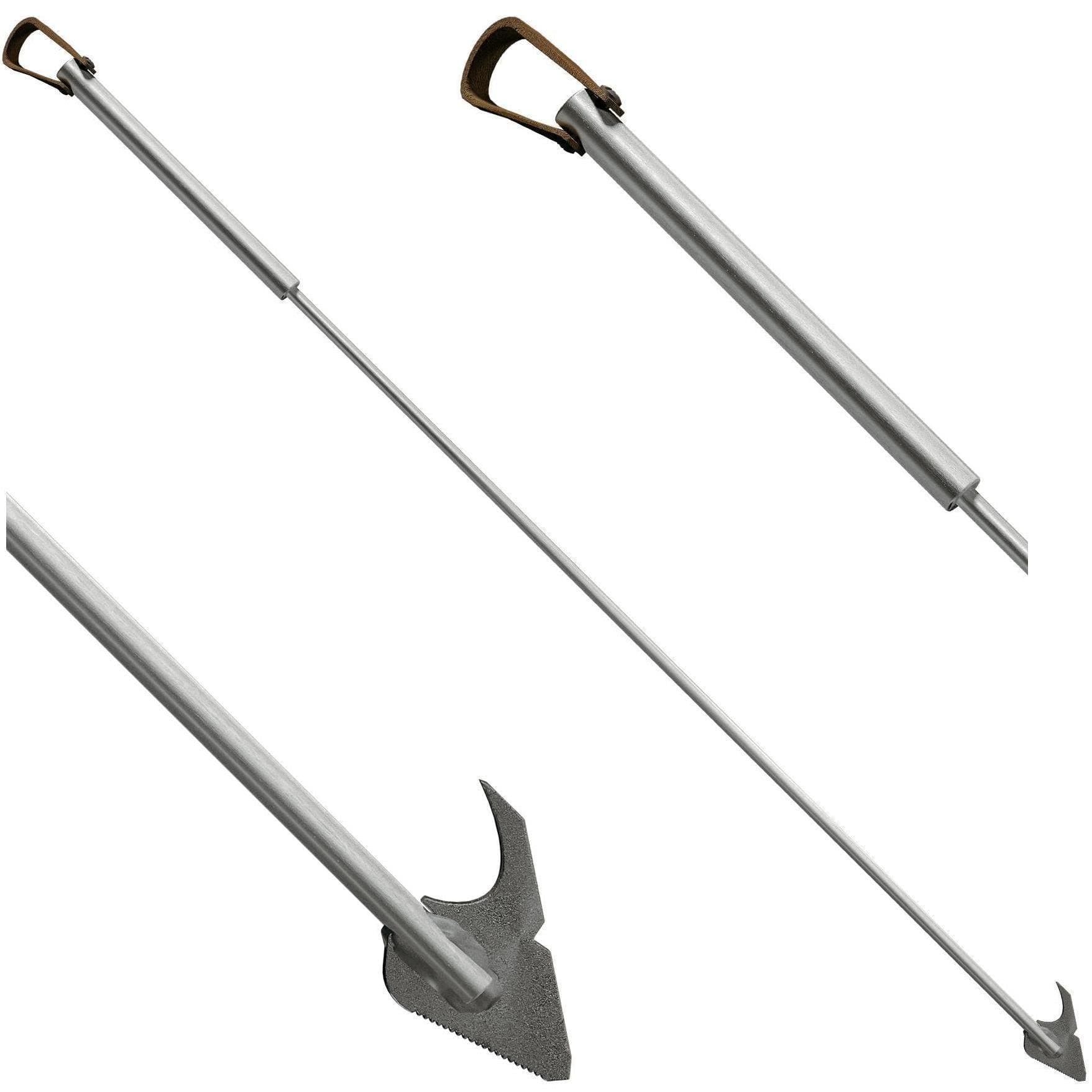 Breeo40" Fire Pit Poker - Heavy-Duty Stainless Steel Outdoor Campfire Tool - USA Made Fireplace Stick with Leather Loop - Durable Camping & Fire Pit Equipment for Log Control & Grilling