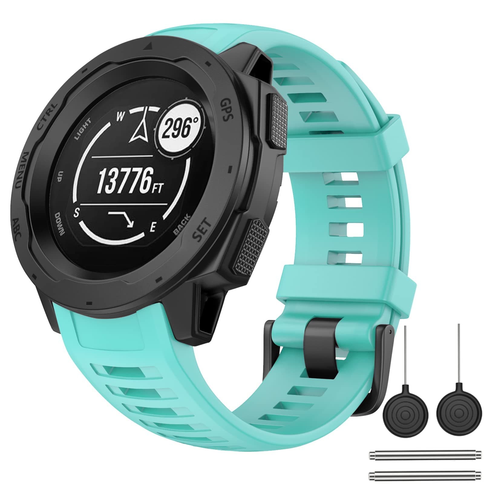 OVERSTEPkompatibel mit Garmin Instinct Band, weiches Silikon-Ersatzarmband kompatibel mit Garmin Instinct/Solar/Tactical/Instinct 2