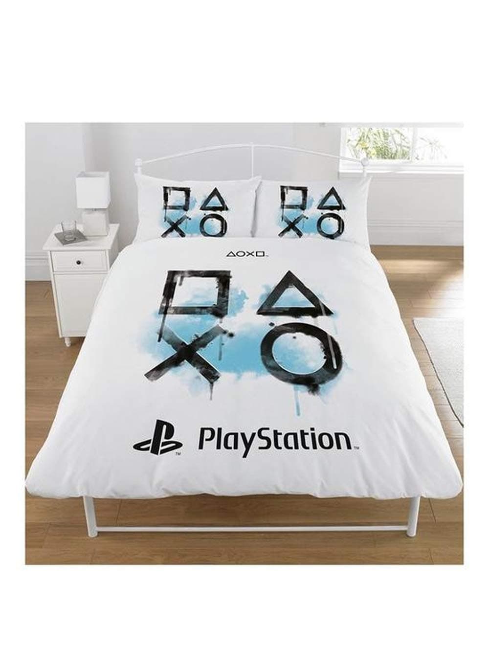 Sony Playstation Duvet Set, POLYCOTTON, White, King Size