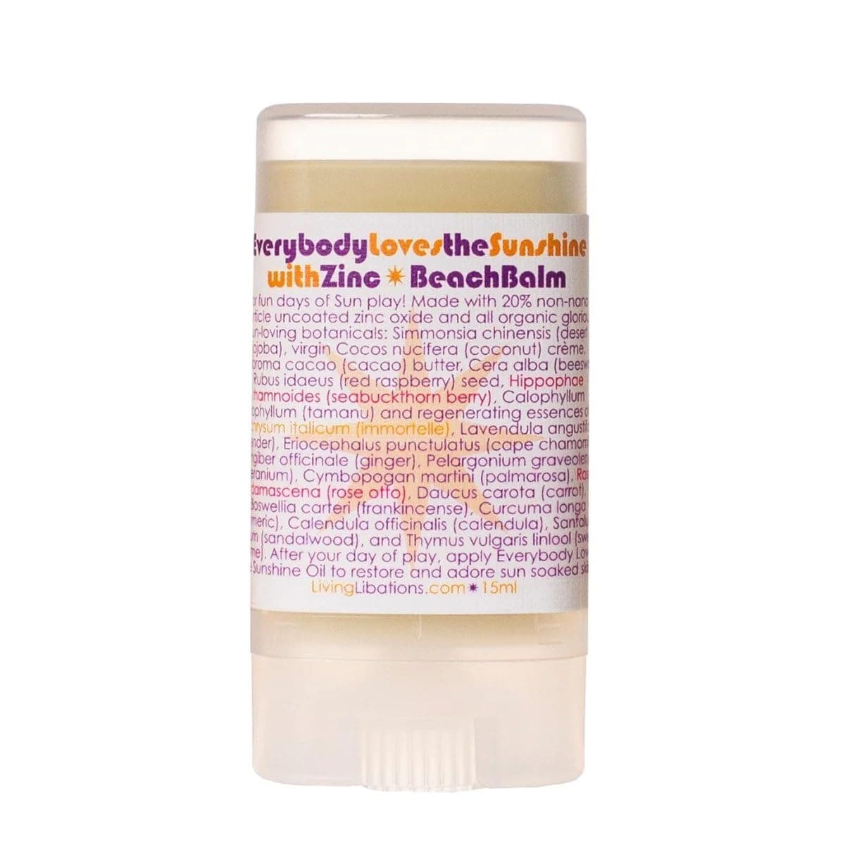 Organic Everybody Loves The Sunshine Beach Balm With Zinc | Natural, Wildcrafted Clean Beauty (.5 oz | 15 ml)