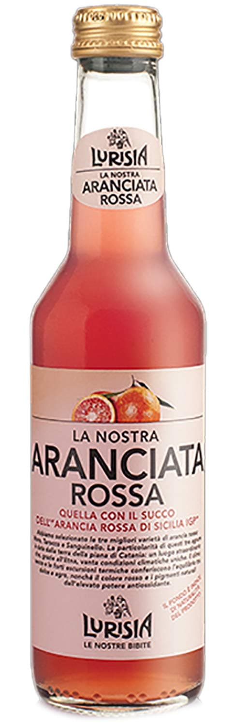 La Nostra Aranciata Rossa, Carbonated Blood Orange Beverage - 9.3 oz (24 Glass Bottles)