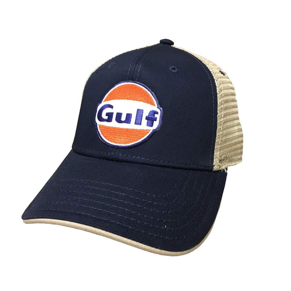 Gulf Vintage Adjustable Snapback Hat (Navy/Tan)