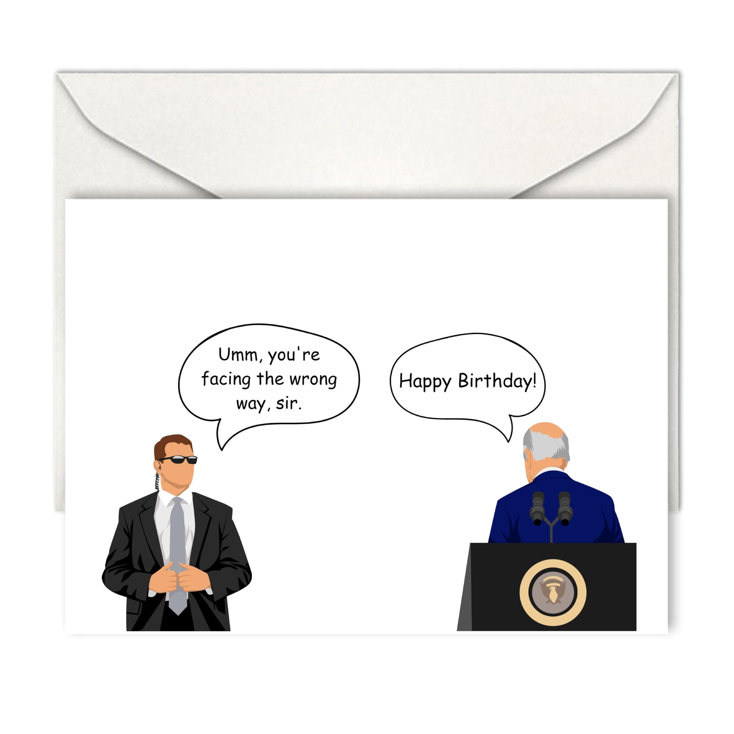 GIFTING GIGGLES Funny Joe Biden Birthday Card | Political Birthday Cards | Great President Gag Gift for 30th 40th 50th 60th 70th 80th 90th | Comes with Presidential Seal - MADE IN USA